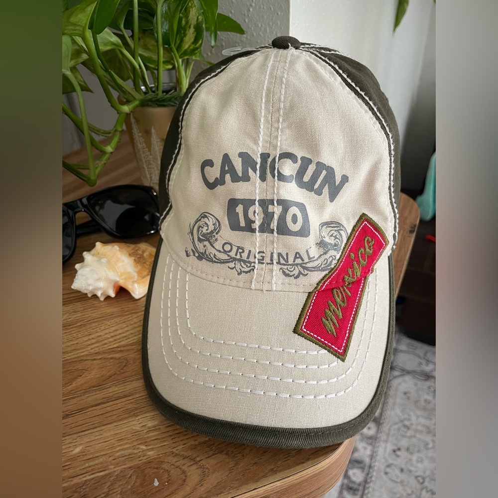 Cancún México 1970 Original cap | Caribbean Side | 100% Cotton | Vintage Rare